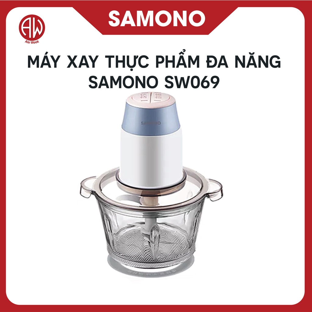Máy xay đa năng SAMONO SW069 - Máy xay thịt cá và rau củ quả dung tích 1.8L công suất 350W - Bảo hành 12 tháng