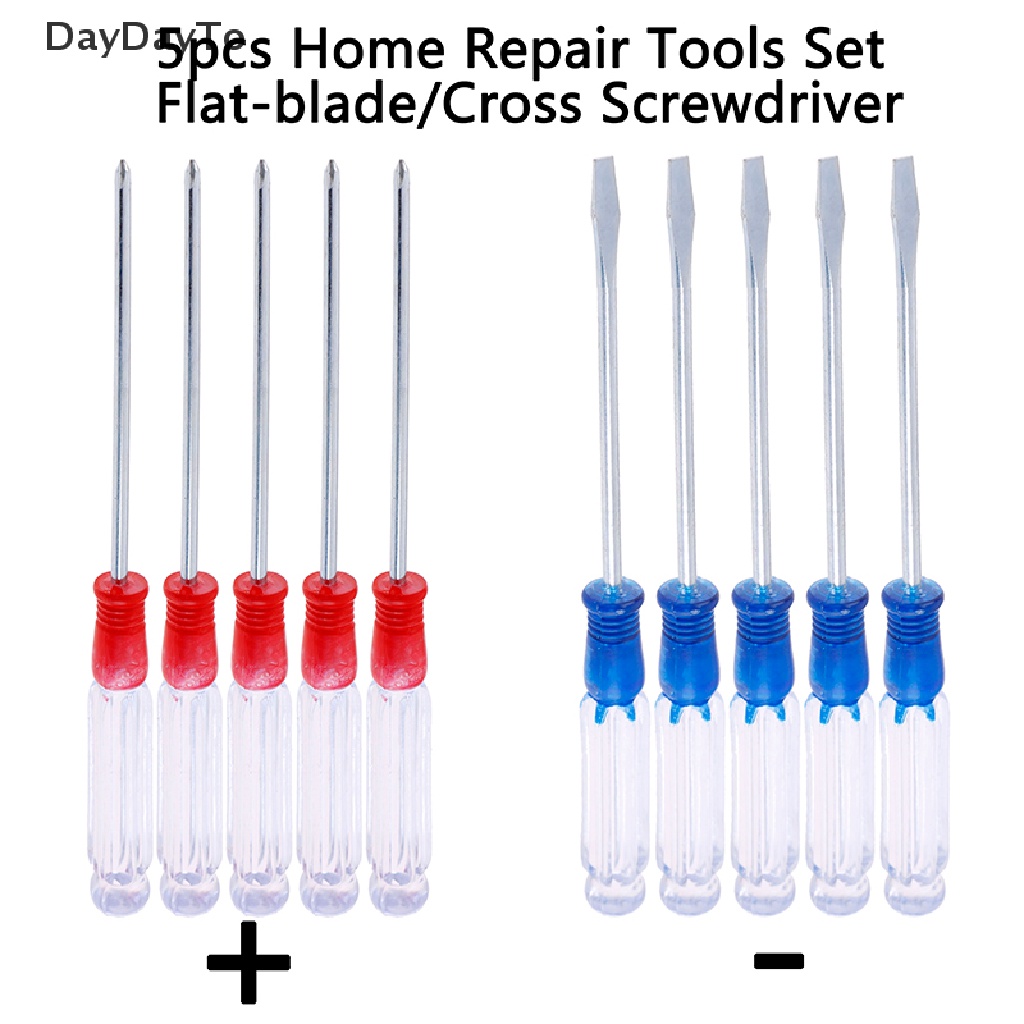 Set 5 Tua Vít Đầu Dẹt / Lưỡi Chéo Nhỏ Chính Xác Dùng Sửa Chữa Nhà Cửa
