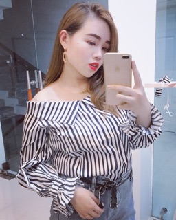 Sơ mi sọc choker (kèm ảnh thật)