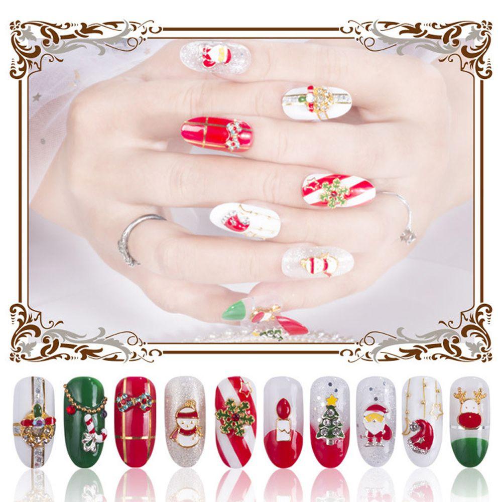 Phụ Kiện Trang Trí Móng Tay 3D Hình Ông Già Noel / Người Tuyết Xinh Xắn