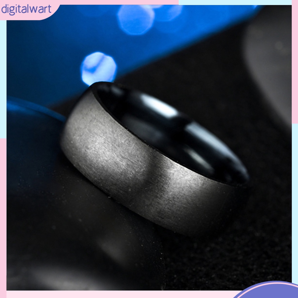 Nhẫn titan kiểu dáng đơn giản rộng 8mm dành cho nam