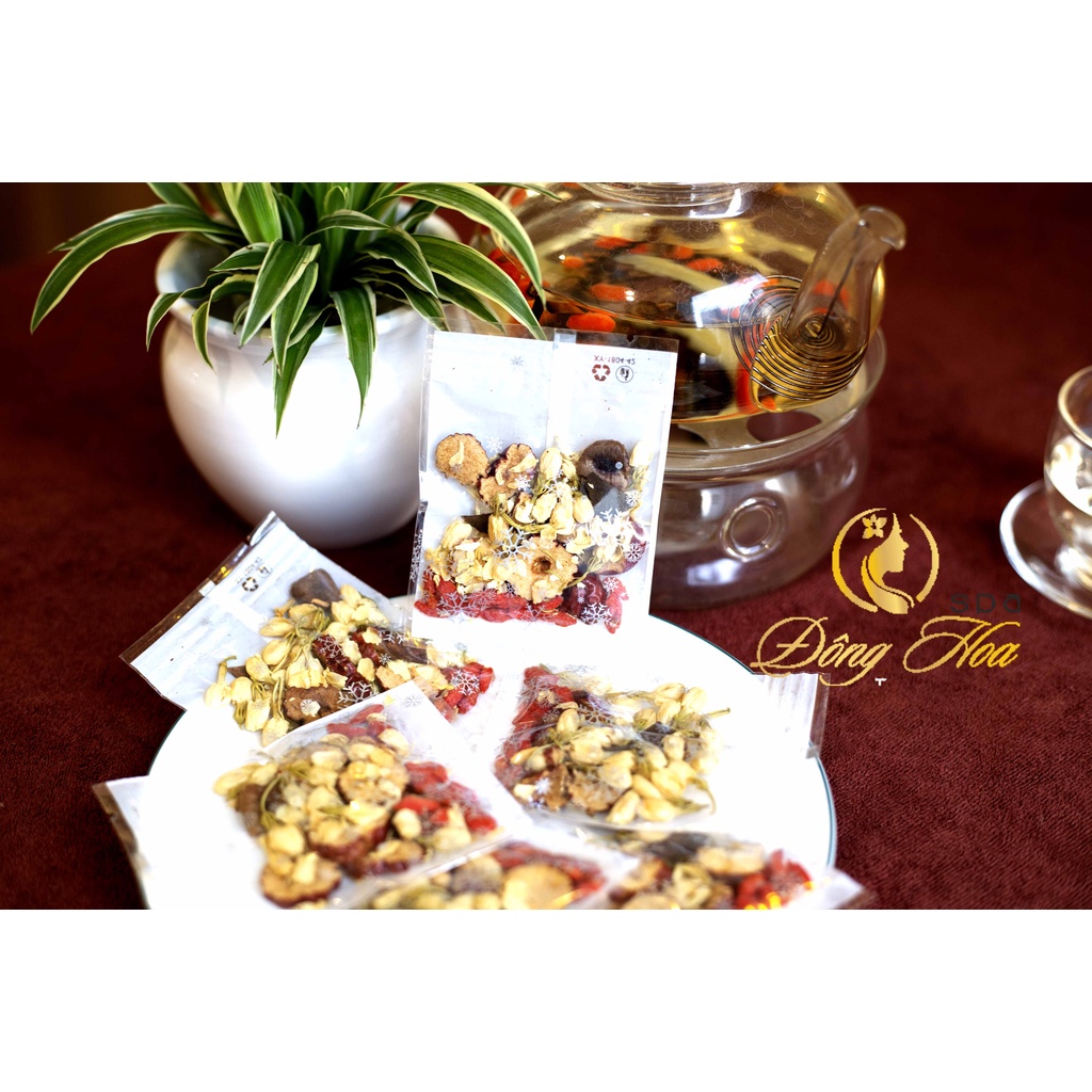Trà Hoa Nhài, Mix thao dược kỷ tử, táo đỏ, cỏ ngot, Trà dưỡng nhan (gói 10g) | BigBuy360 - bigbuy360.vn
