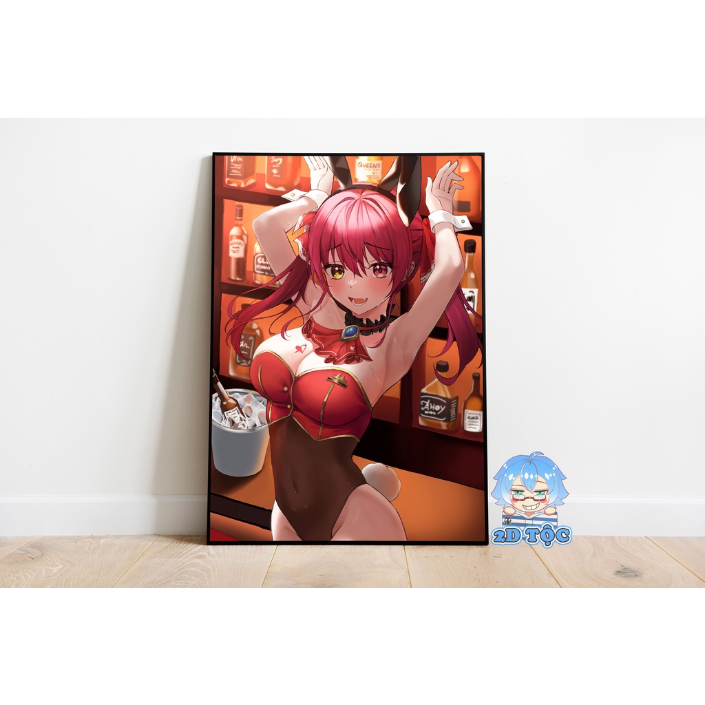 Tranh poster A3 giấy chất lượng cao Houshou Marine Hololive (14) - 2D Tộc Shop