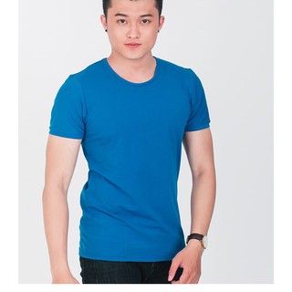 ÁO THUN TRƠN CỔ TRÒN MÀU XANH DƯƠNG ( NHẠT ) TAY NGẮN NAM NỮ ( CÓ CẢ SIZE EM BÉ ) 3-SS8