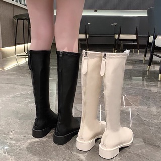 Bốt da mềm gót vuông 3cm