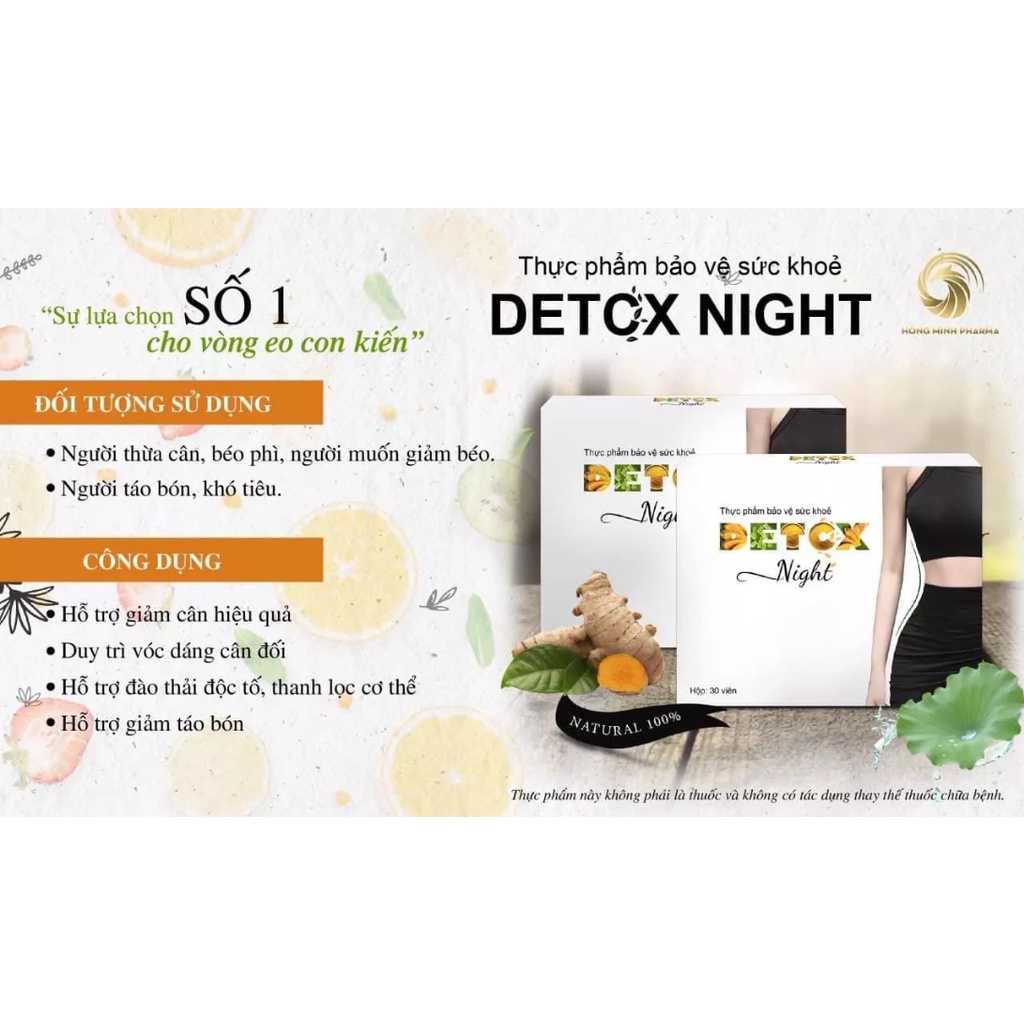 Detox Night - Thải Độc Cơ Thể, Giảm Mỡ Bụng Chuyên Sâu