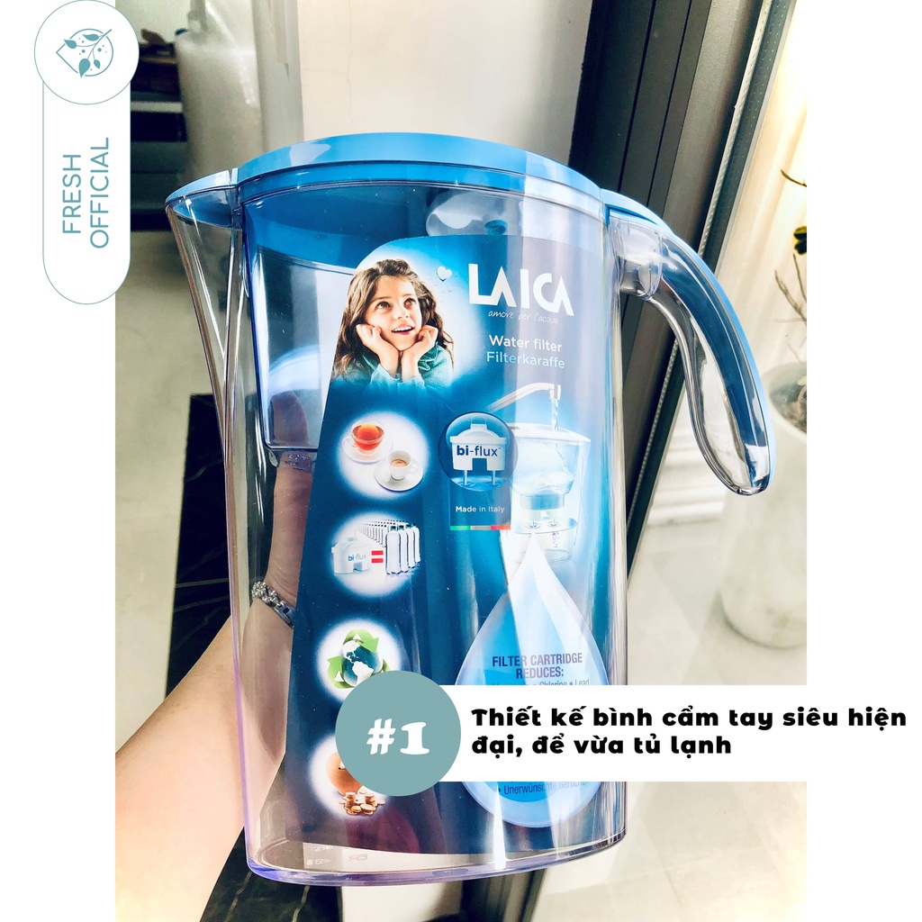 Bình Lọc Nước Gia Đình Cao Cấp LAICA Seria 1000 Than Hoạt Tính - FRESH OFFICIAL