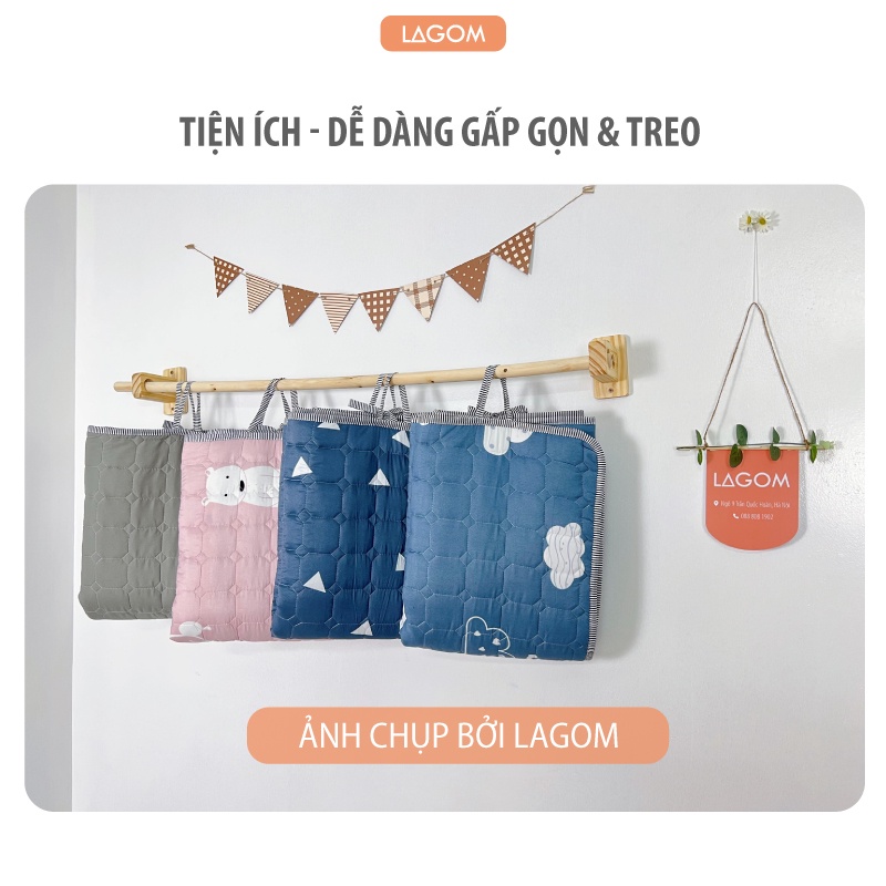 Thảm Ngủ Trưa Văn Phòng Gấp Gọn Cá Nhân, Cotton Trần Bông Dày & Mềm Mại