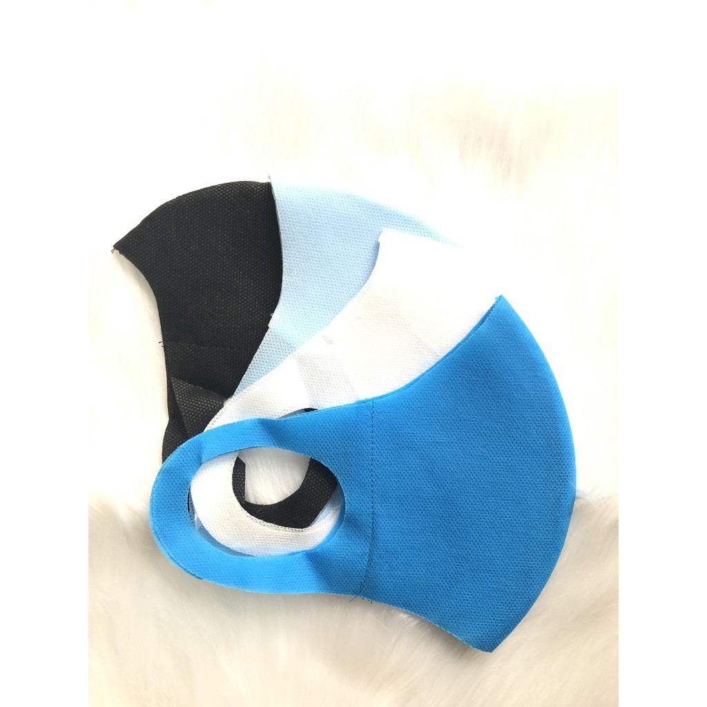 Khẩu trang 2 lớp vải không dệt kiểu dáng hàn quốc - màu xanh | BigBuy360 - bigbuy360.vn