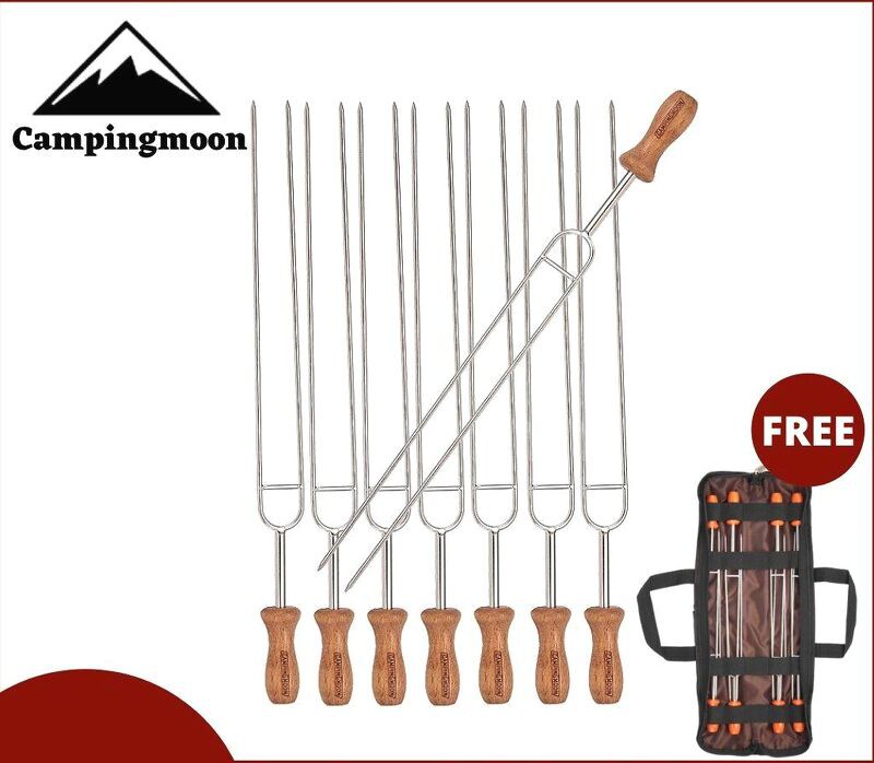 Xiên nướng BBQ Campingmoon MK-8 (Bộ 08 cái)
