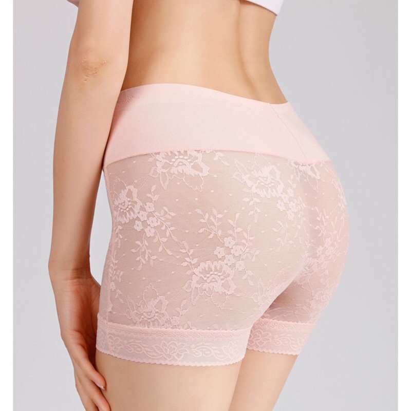 Quần lót nữ dáng đùi cotton phối ren sexy, cạp cao gen mỡ bụng dưới- nâng mông căng tròn cho nàng tự tin diện đồ body