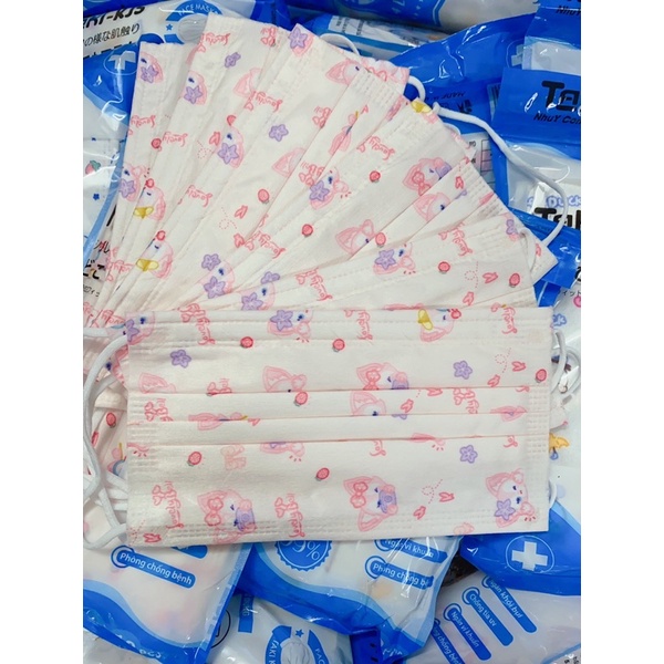 Khẩu trang Taki. Chuẩn hàng 4 lớp cao cấp - Size Lớn. 10 cái/túi
