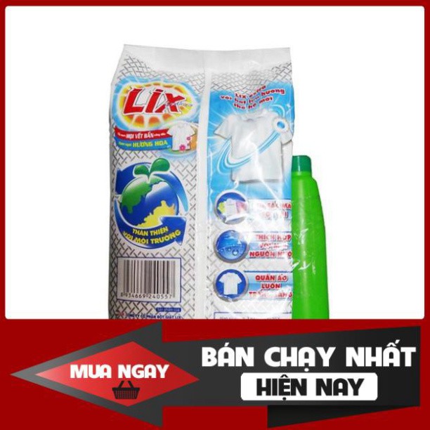 (gg2)   Bột giặt Lix 6kg tặng kèm can nước rửa chén trà xanh 1,5kg