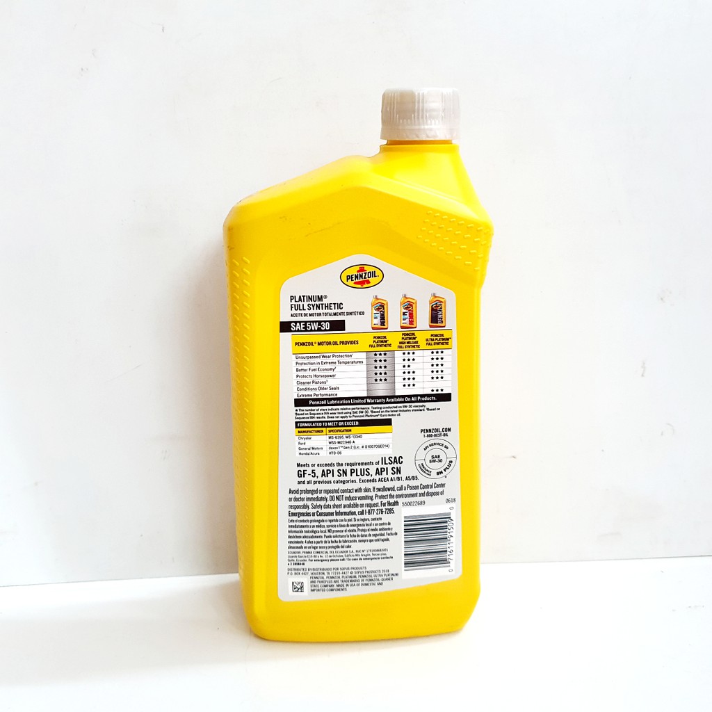 Nhớt Pennzoil Ultra Platinum 4T 5w30