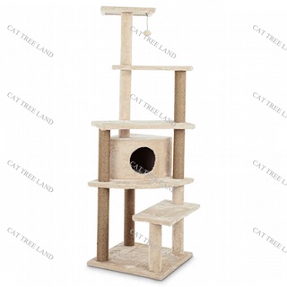 TRỤ CÀO MÓNG (CATTREE) CHO MÈO BẰNG GỖ 593 - NHÀ CÂY CHO MÈO CÀO MÓNG, ĐỒ CHƠI MÈO MÀI MÓNG