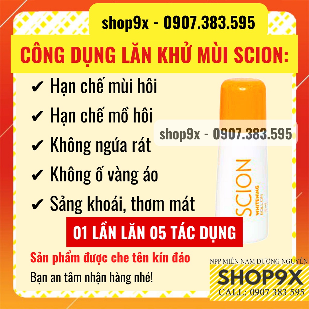 Chai Lăn Nách Khử Mùi Scion Chính Hãng 75ml - Khử Mùi Hôi Nách - Ngăn Mồ Hôi Tức Thì