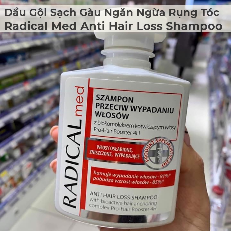 Dầu Gội Đầu Radical Ngăn Ngừa Rụng Tóc, Tăng Khả Năng Phát Triển Của Tóc,Giúp Tóc Mềm Mượt Hơn ( Đỏ )