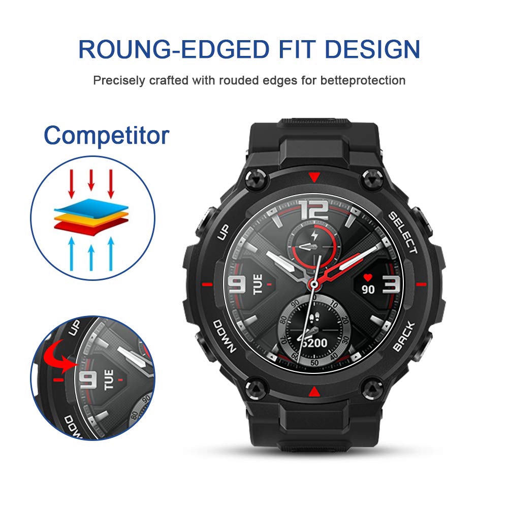 Bộ 3 Kính Cường Lực Bảo Vệ Màn Hình Cho Đồng Hồ Amazfit T-Rex