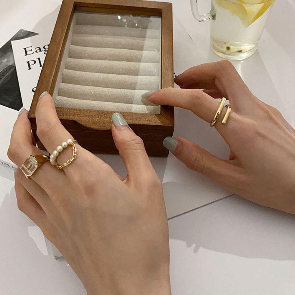 Nhẫn Hở Bằng Kim Loại Tùy Chỉnh Thiết Kế Tinh Tế Thời Trang Cho Nam Và Nữ