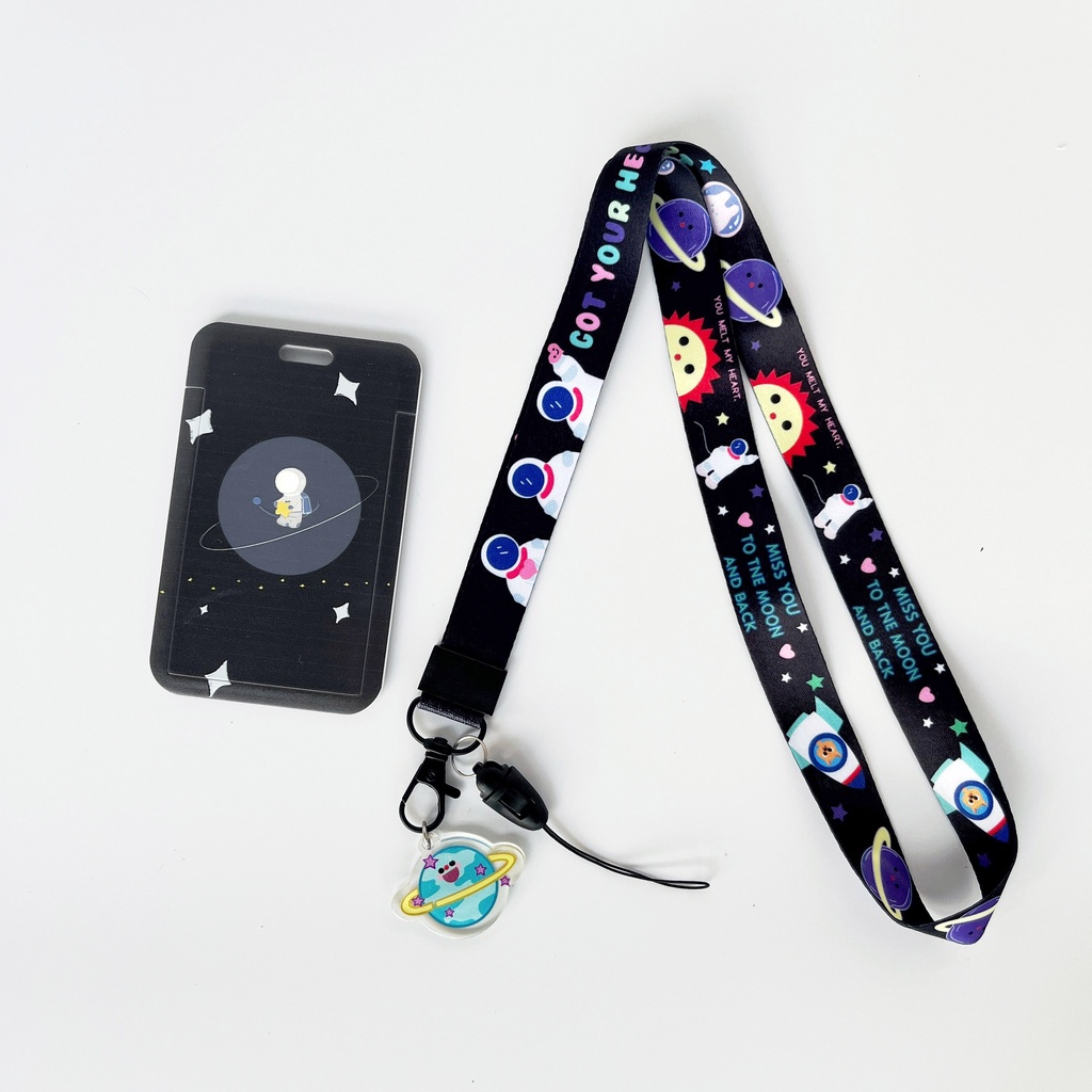 Dây Đeo Thẻ Tự Động Cân Bằng Hình Phi Hành Gia Dễ Thương Cho Trường Học / Đi Làm / Đi Xe Buýt
