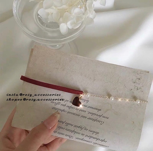 ROSY - CHOKER TRÁI TIM MIX NGỌC TRAI GIẢ