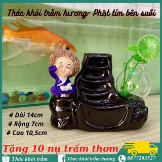 Thác Khói Trầm Hương CHÚ TIỂU TÍM BÊN SUỐI, thác khói chảy ngược tặng 10 nụ trầm thơm