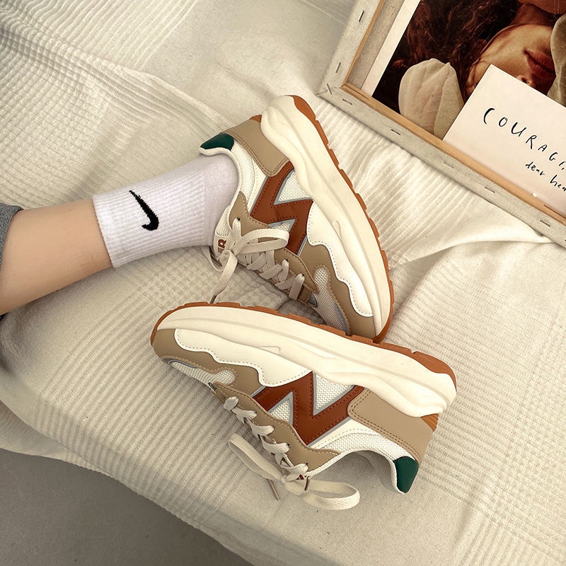 Giày sneaker Thể Thao Đế Dày Phối Lưới Thoáng Khí Thời Trang Cho Nữ 2022