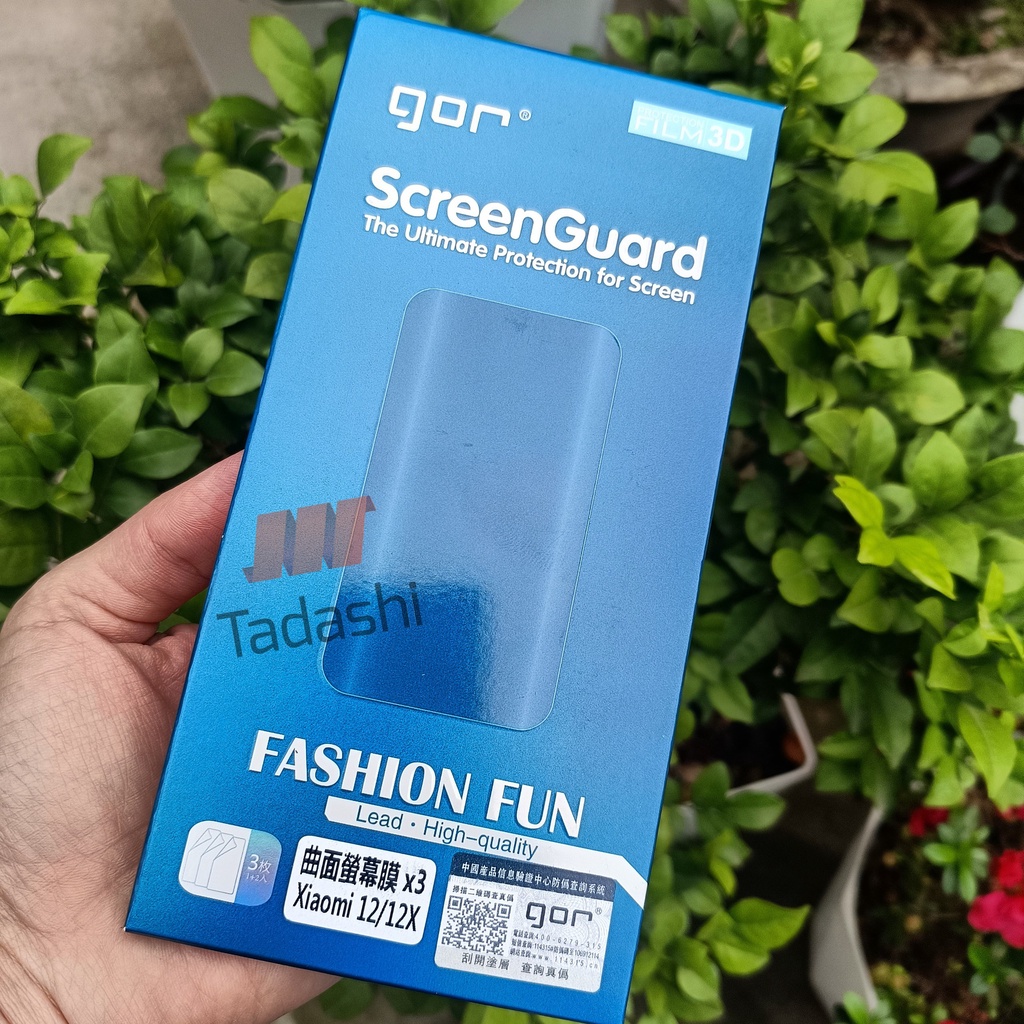 Miếng Dán Dẻo Gor Cho Xiaomi 12/ 12X, Xiaomi 12 Pro/ 13 Pro Full Màn, Dán Dẻo 3D Gor Trong Suốt, Bo Viền Cong Hãng Gor