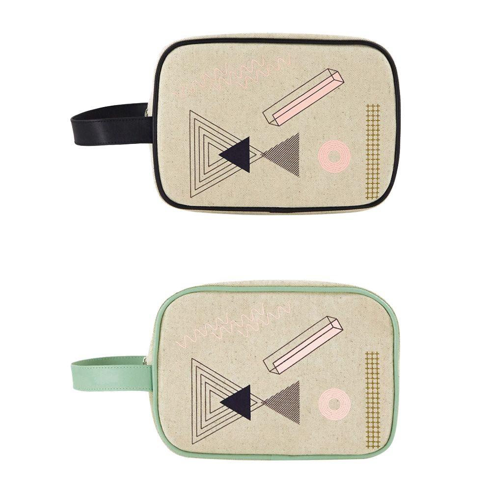 Túi Vải Lanh Đựng Mỹ Phẩm Có Khóa Kéo Đa Năng Tiện Dụng Khi Đi Du Lịch