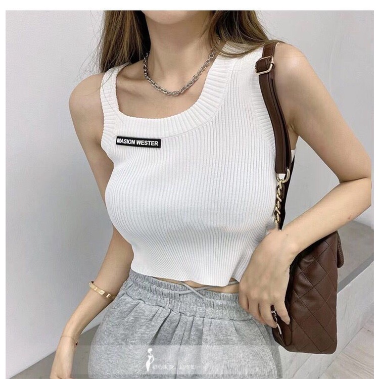 Áo Hai Dây Dệt Kim Thời Trang Mùa Hè Cho Nữ