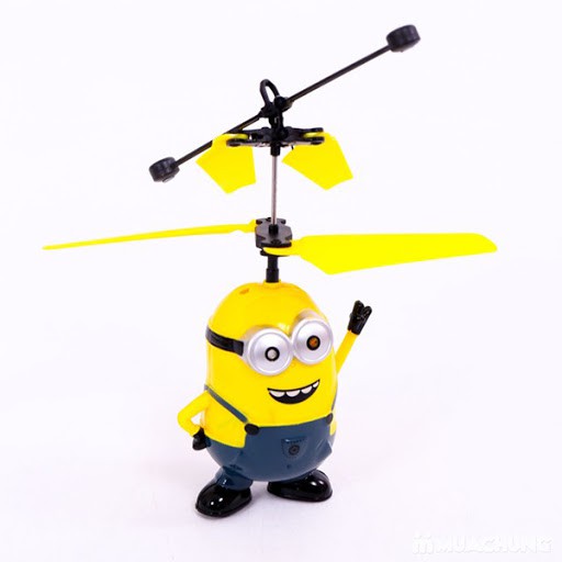 (có sẵn) Máy Bay Minion Điều Khiển Cảm Ứng Bàn Tay Có Đèn Led,Thuộc,đồ chơi công nghệ