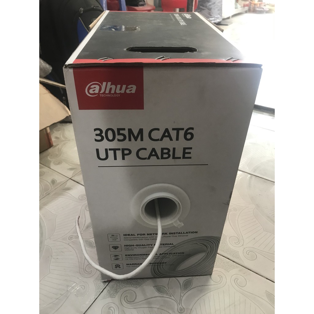 Dây cáp mạng CAT6 Dahua PFM920I-6UN-C (DSS phân phối)- Bảo hành 3 năm