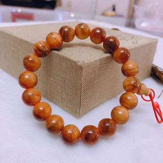 Vòng tay gỗ nu huyết long hồ lô hạt 12 ly, vòng tay phong thủy hợp tất cả các mệnh cho nam và nữ