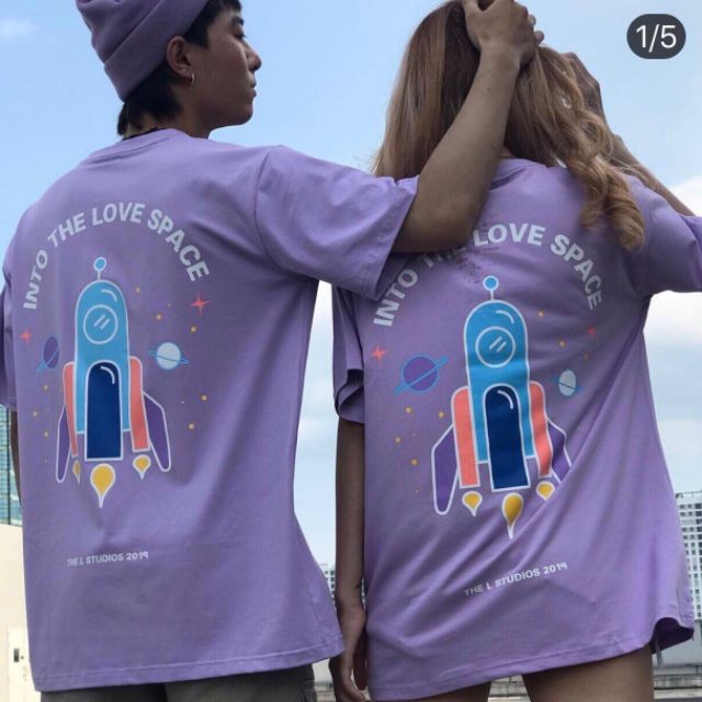 ÁO THUN TAY LỠ FROM RỘNG VŨ TRỤ NAM NỮ Unisex