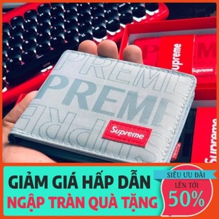 12.12 Ví nam Gấu 194 Supreme cao cấp bóp nam mini sang chảnh [ Full box ]