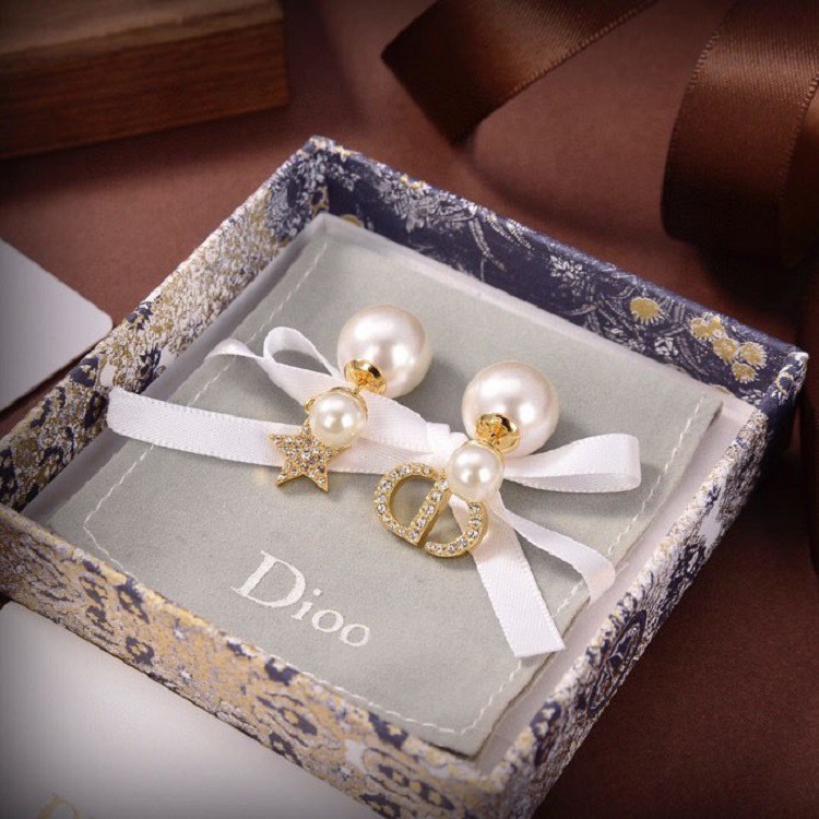 Bông Tai Mạ Vàng Hình Ngôi Sao Và Chữ Cd Chất Lượng Cao 𝑫ìor