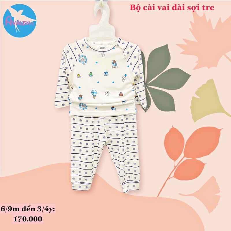 Bộ Avaler cài vai dài tay chất sợi tre