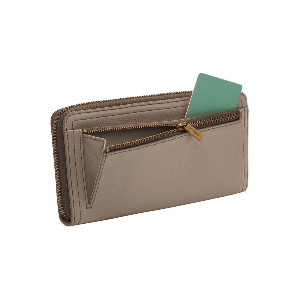 Ví da nữ Fossil Logan Clutch SL7831788- xám