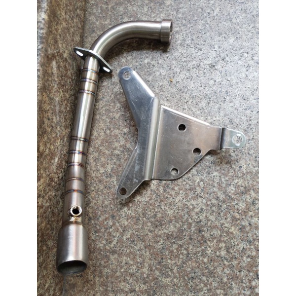 Cổ pô Sh Việt 350cc và bát gắn pô 4 road titan.