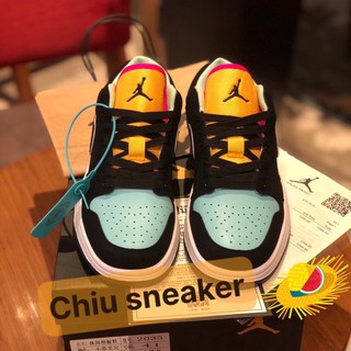 [Free Ship] Full box giày thể thao Jordan low “Black aurora Green” [ Jordan 1 ] [ Jordan đen ] [ Jd1 ] [ Jd đen ] Jd lơ