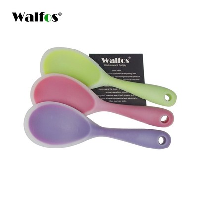 Muỗng ăn cơm Walfos silicone chống dính dụng cụ nhà bếp 3 màu có sẵn