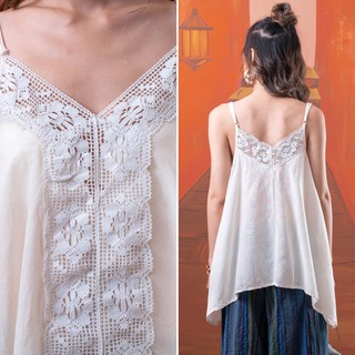 ÁO VẠT XÉO REN