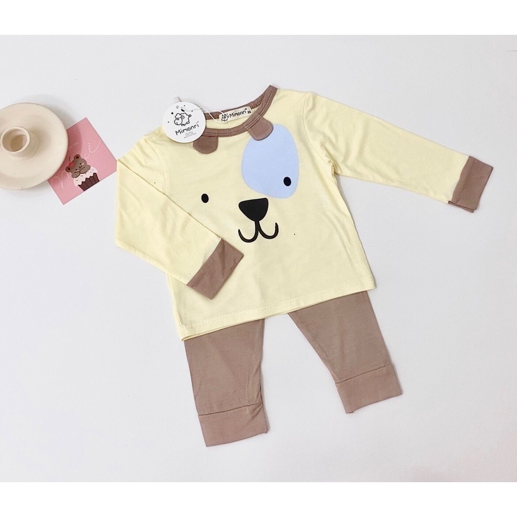 Bộ dài tay họa tiết cho bé chất thun lạnh (mới)