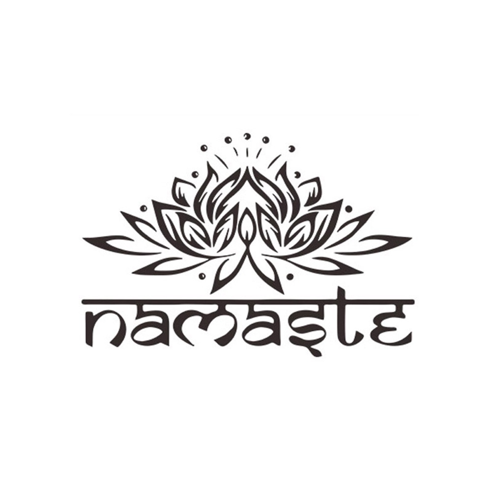 Decal dán tường Họa Tiết Người namaste Ấn Độ Dùng Trang Trí Phòng Khách
