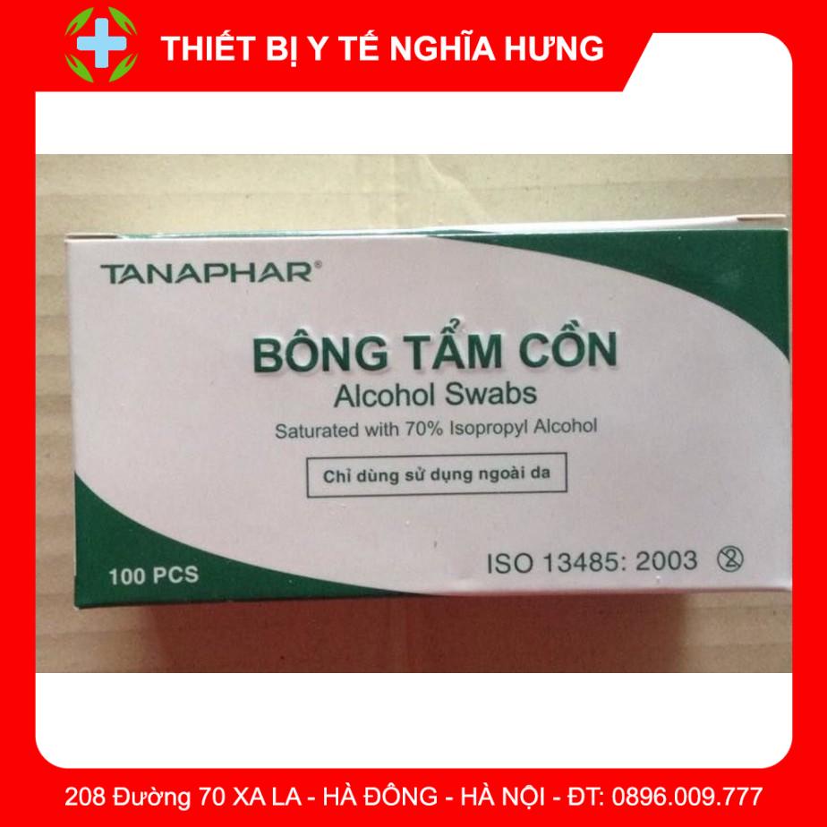 Bông Tẩm Cồn Tiệt Trùng Alcohol Pads [Hộp 100 Miếng]