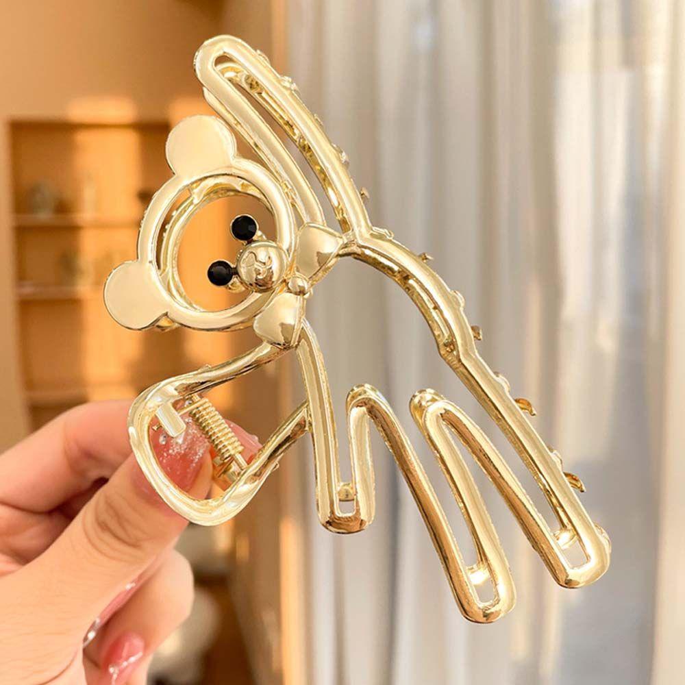 Kẹp Tóc Kim Loại Hình Gấu Hoạt Hình Sáng Tạo Dễ Thương VANES1