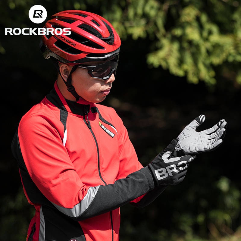 ROCKBROS Cycling Gloves Touch Screen Thermal Windproof Keep Warm Autumn Winter Thick Sport Equipment