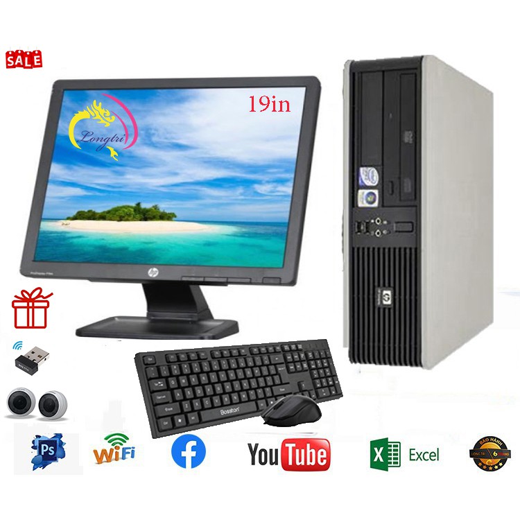 Bộ máy tính đồng bộ HP-7800.LCD 19in,nhập khẩu,rất bền,chạy mượt | BigBuy360 - bigbuy360.vn