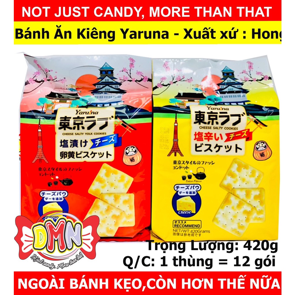 Bánh lạt ăn kiêng Nhật Yaru!na gói 420g