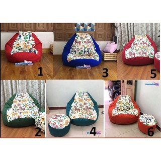 Ghế lười hạt xốp họa tiết đa dạng (đã có ruột)